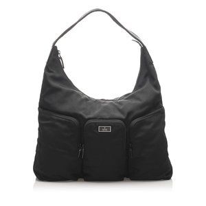 Authentic Gucci Black Nylon Shoulder Bag